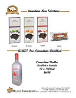 Boxed Chocolate Bars, Maple Kisses & Canadian Vodka